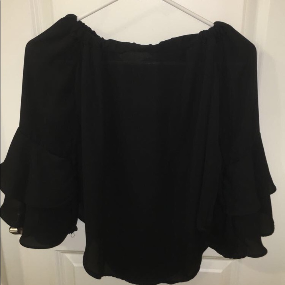 Black flowy shirt from ROMWE!